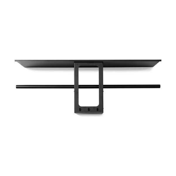 Cuier de perete negru cu raft din oțel 100 cm Luno Small – Spinder Design-image-3