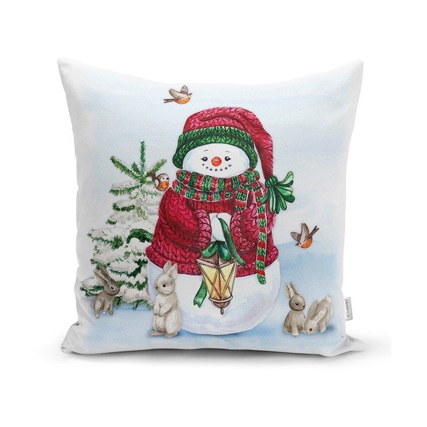 Față de pernă 43x43 cm  cu model de Crăciun – Mila Home