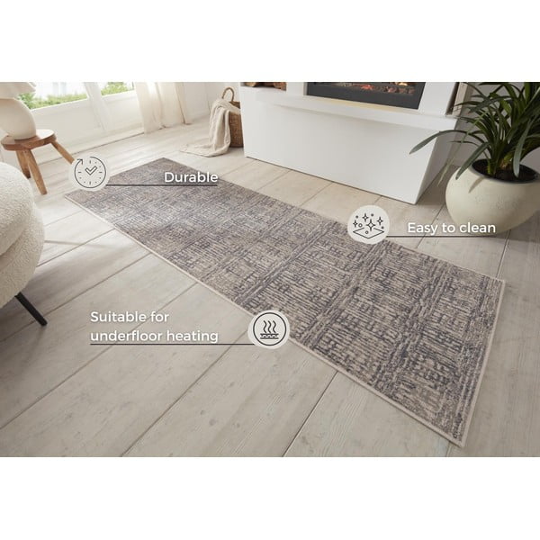 Covor tip traversă gri 80x200 cm Terrain – Hanse Home-image-4