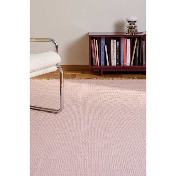Covor tip traversă roz țesut manual din bumbac 80x150 cm Irma – Jotex-image-1