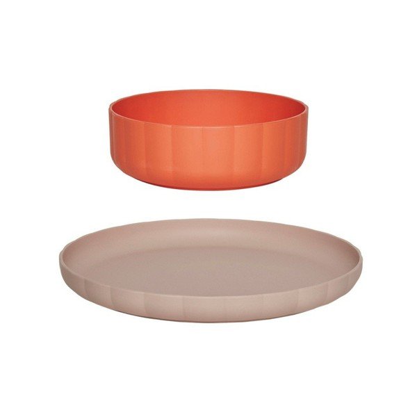Set de veselă pentru copii 2 buc. din plastic Pullo – OYOY Mini