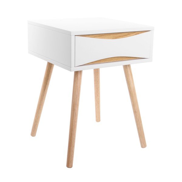 Noptieră Leitmotiv Cabinet Buoyant, alb
