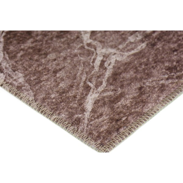 Covor maro coniac/crem lavabil 80x50 cm - Vitaus-image-2