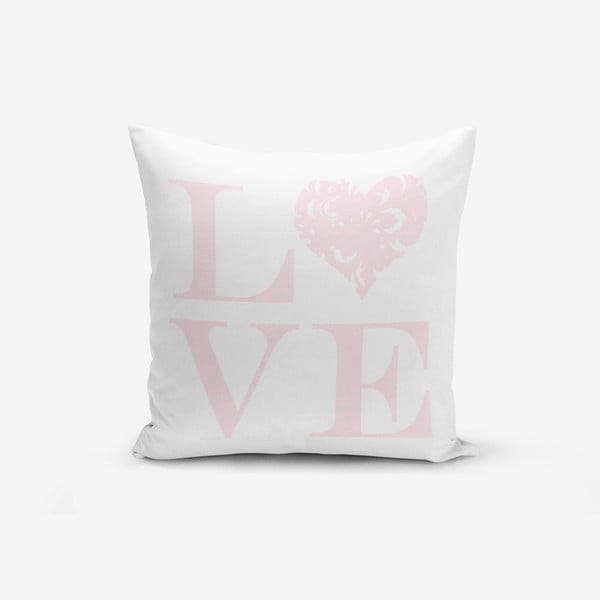 Față de pernă Minimalist Cushion Covers Love Pink, 45 x 45 cm