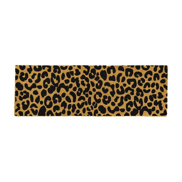 Covoraș intrare Artsy Doormats Leopard, 120 x 40 cm, negru