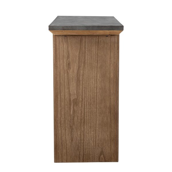 Masă consolă în culoare naturală cu blat metalic 40x110 cm Riva – Bloomingville-image-3