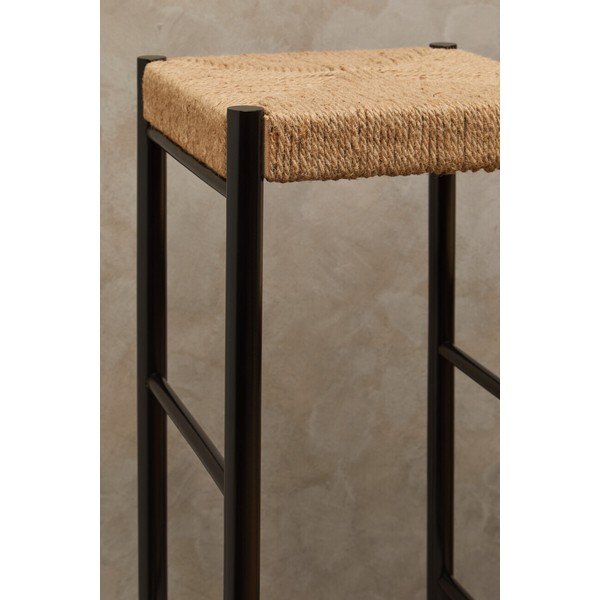 Scaun de bar negru/în culoare naturală din lemn de fag (înălțime șezut 72 cm) Bandar – Premier Housewares-image-4
