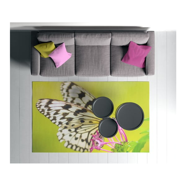 Covor Oyo home Suzzo Butterfly, 100 x 150 cm, verde