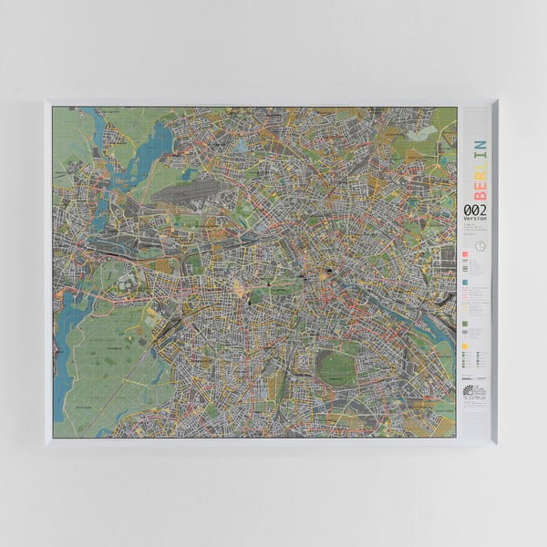 Hartă Berlin în husă transparentă Street map, 130 x 100 cm