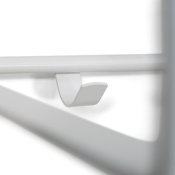 Cuier de perete alb cu raft din metal 100 cm Rex – Spinder Design-image-2