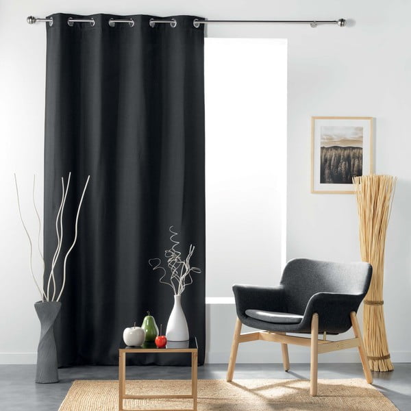 Draperie gri antracit blackout 135x280 cm Tissea – douceur d'intérieur-image-2
