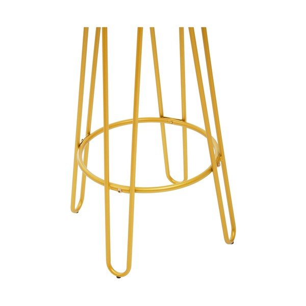 Scaun de bar auriu/în culoare naturală din lemn de ulm (înălțime șezut 75 cm) District – Premier Housewares-image-4