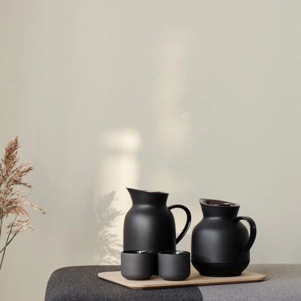 Cană termos negru din plastic 1 l Amphora – Stelton-image-1
