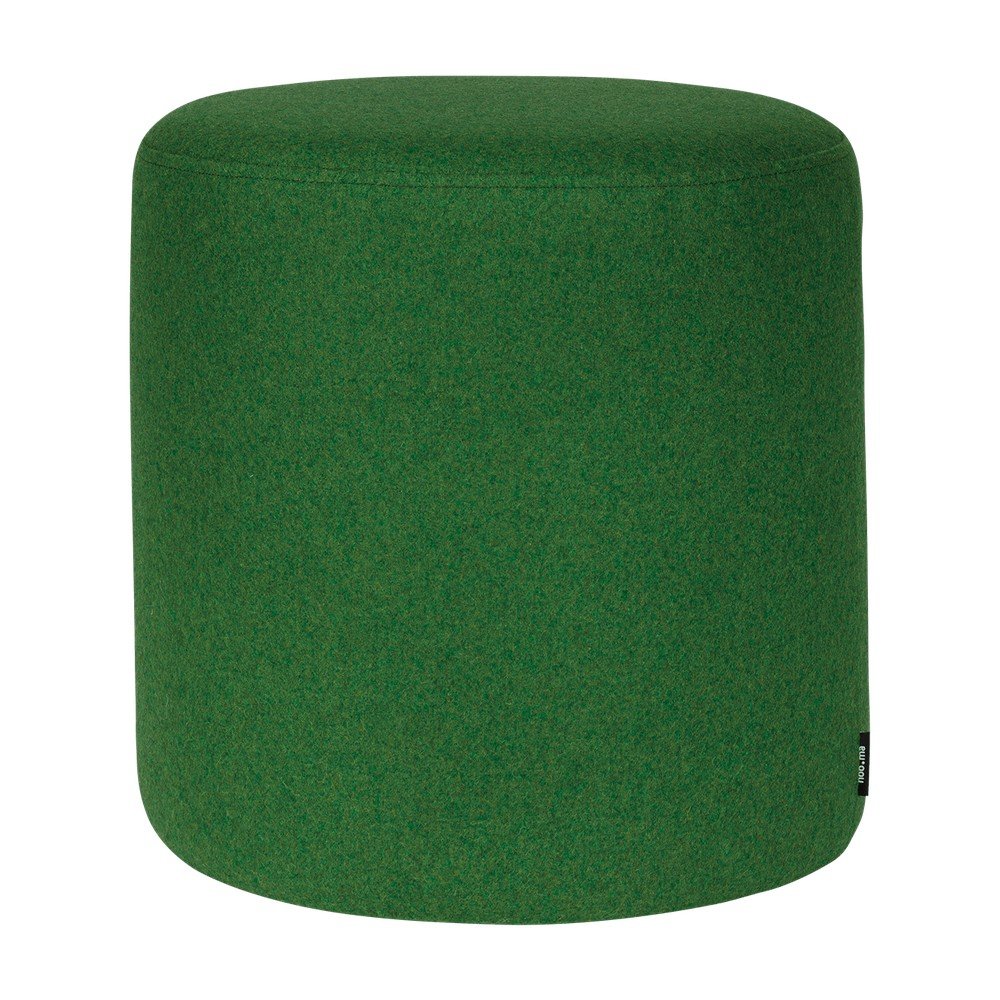 Puf verde cu tapițerie din lână Folk – noo.ma