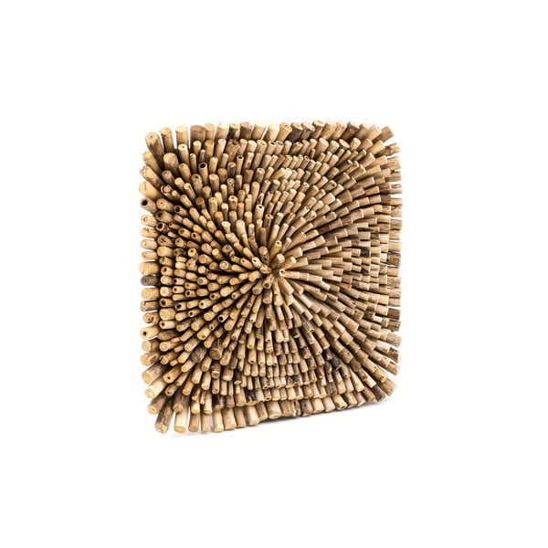 Decorațiune de perete din lemn de tec WOOX LIVING Bee, 70 x 70 cm-image-2