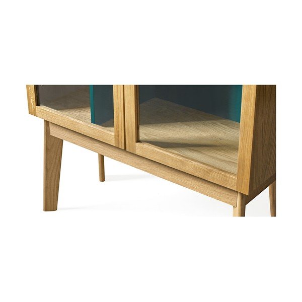 Vitrină Woodman Avon, albastru turcoaz-image-4