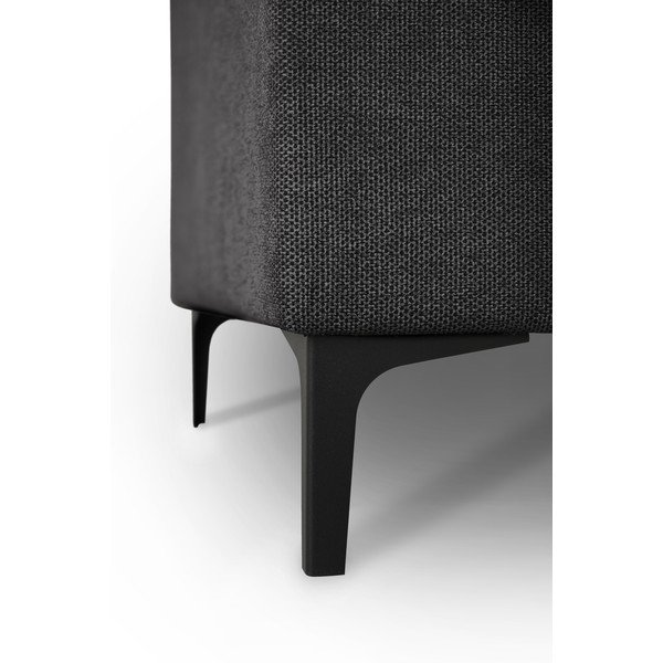 Colțar gri antracit cu tapițerie din chenille (cu colț pe partea stângă/în formă de "U") Fabian – Scandic-image-4