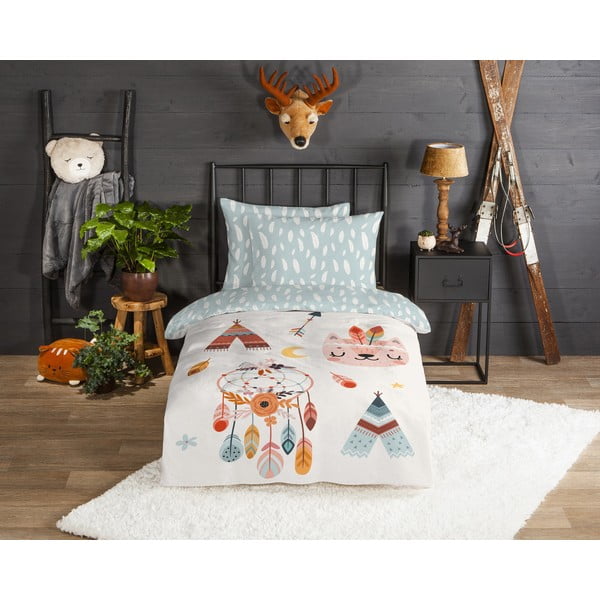 Lenjerie de pat pentru copii din flanelă pentru pat de o persoană 140x200 cm Dreamy – Good Morning-image-1