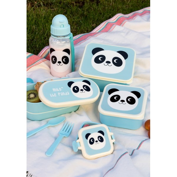 Sticlă pentru copii albastru-deschis din tritan 500 ml Miko the Panda – Rex London-image-2