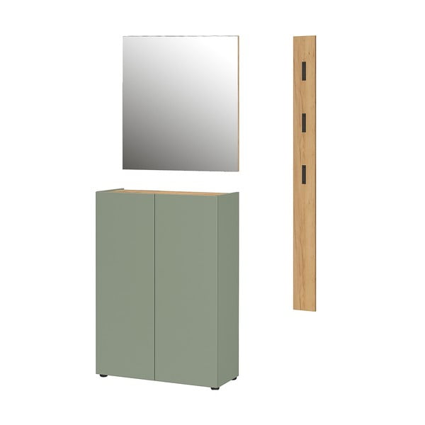 Set pentru hol verde deschis cu aspect de lemn de stejar 104x200x33 cm Alviano – Germania