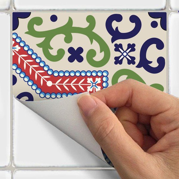 Set 30 autocolante Ambiance Azulejos Salsa, 120 x 100 cm-image-1