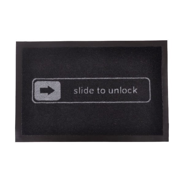 Covoraș intrare Hanse Home Slide to Unlock, 40x60 cm, negru