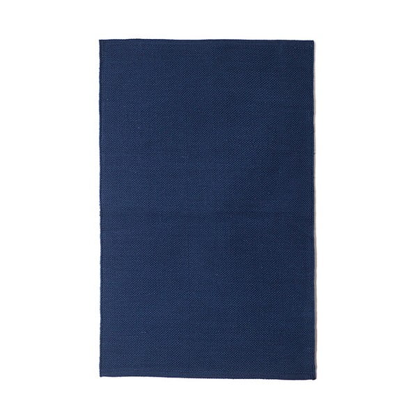 Covor din bumbac țesut manual Pipsa Navy, 60 x 90 cm, albastru