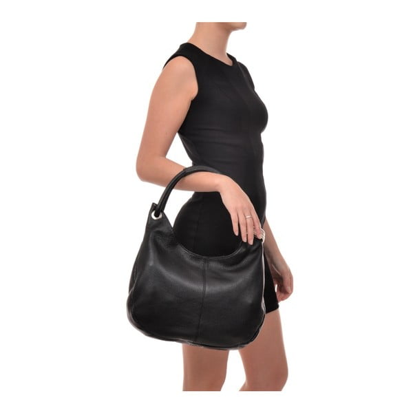 Geantă din piele Carla Ferreri Giuliya, negru-image-4