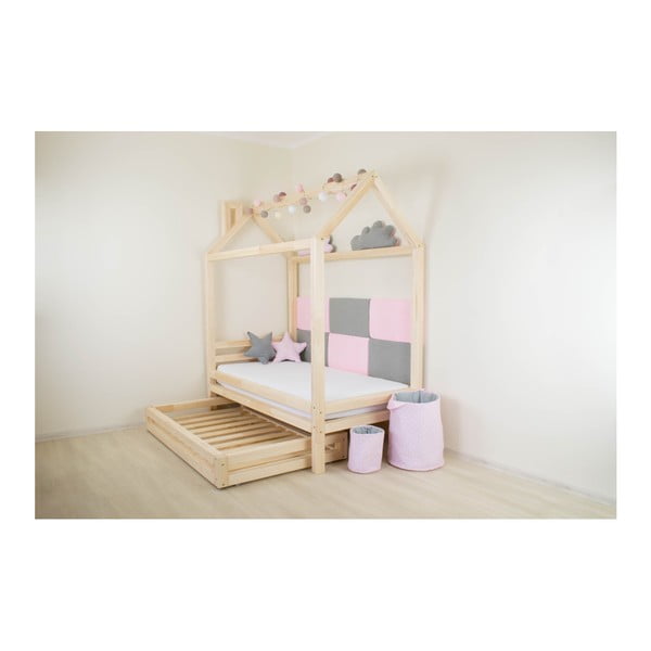 Set sertare lăcuite pentru pat și 4 picioare lungi Benlemi, pentru pat de 80 x 160 cm-image-3