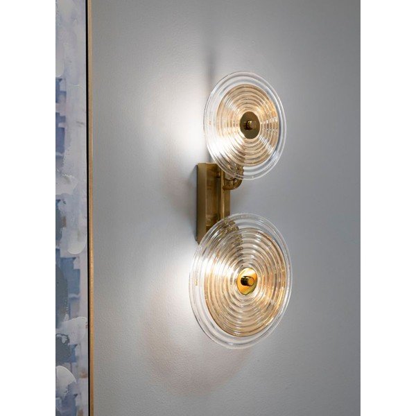 Aplică de perete aurie din sticlă Venice – Mauro Ferretti-image-1