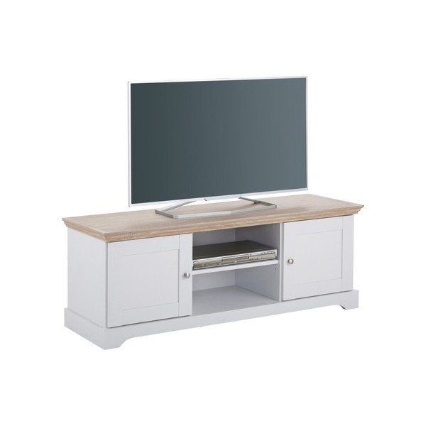 Comodă TV din lemn Støraa Anika, alb-image-3