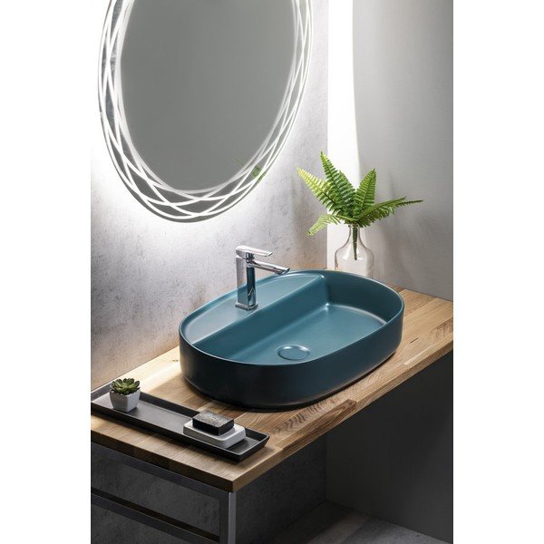 Chiuvetă culoare petrol din ceramică 60x40 cm Infinity Oval – Sapho-image-2