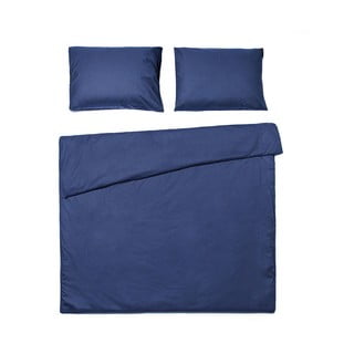 Lenjerie pentru pat dublu din bumbac Bonami Selection, 150 x 200 cm, albastru marin