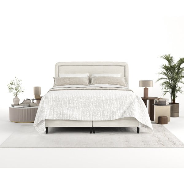 Pat boxspring crem 200x200 cm Dove – Maison de Rêve-image-4