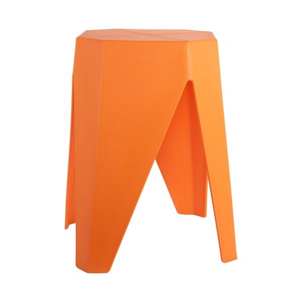 Scaun portocaliu din plastic Cherish – Leitmotiv-image-1