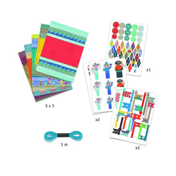 Set origami din hârtie impermeabilă cu accesorii Djeco Boats-image-1