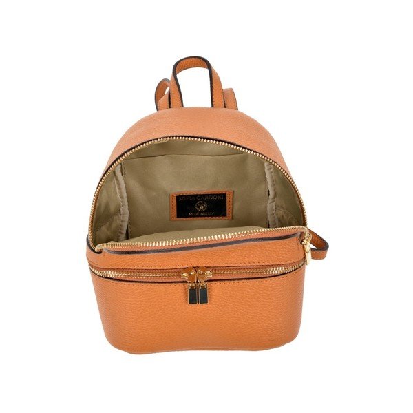 Rucsac din piele Sofia Cardoni Rita, maro coniac-image-1