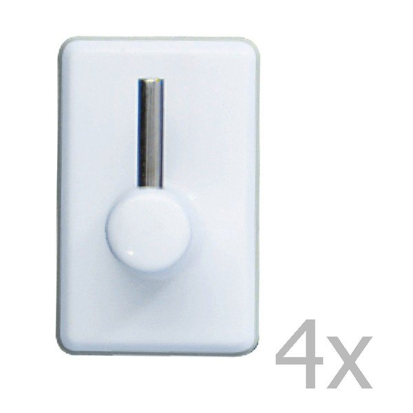 Set 4 cârlige de perete Wenko Curtain Hooks White-image-1