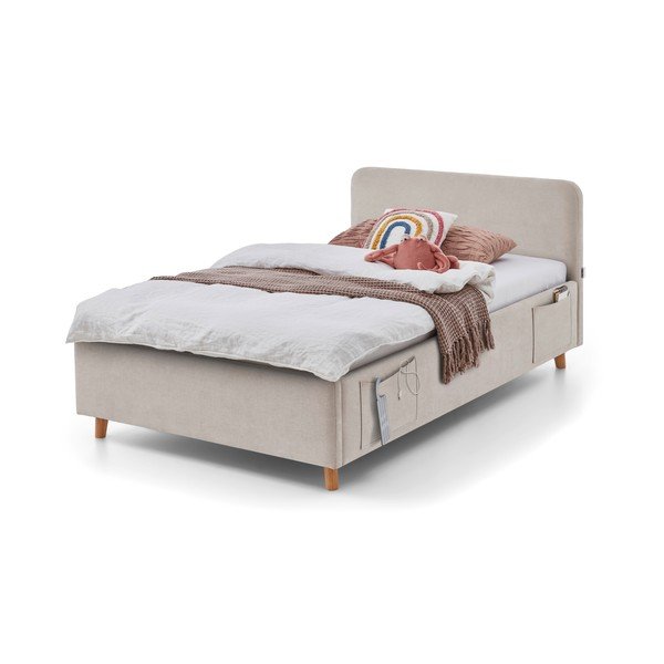 Pat pentru copii  bej fără somieră 140x200 cm Cosy – Meise Möbel-image-4