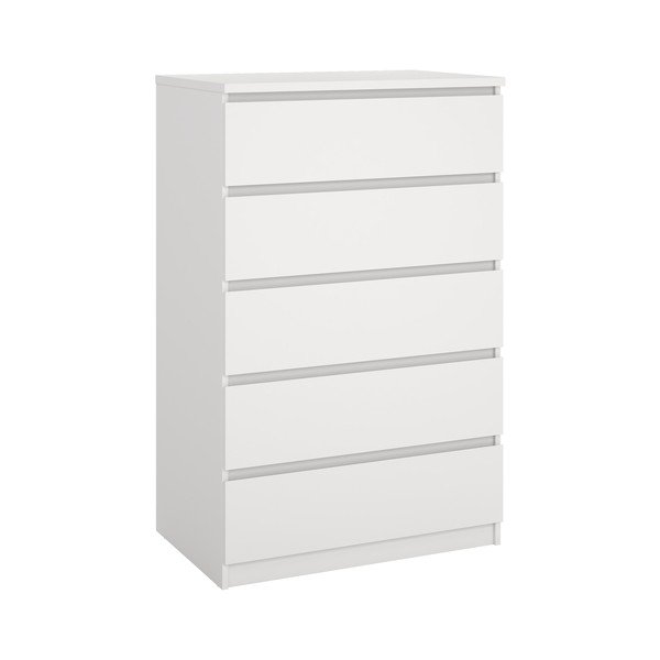 Comodă albă 77x121x50 cm Naia – Tvilum