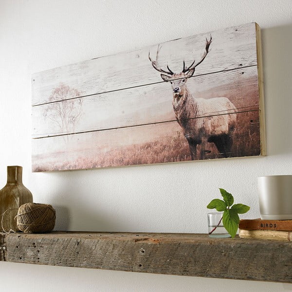 Tablou lemn Graham & Brown Stag, 70 x 30 cm-image-1