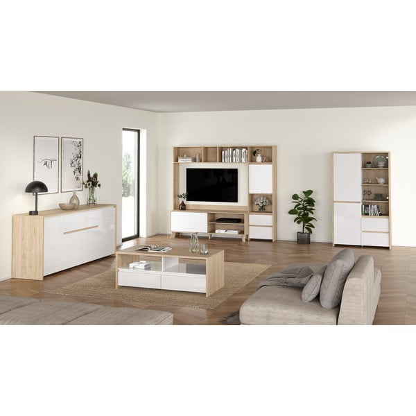 Măsuță de cafea albă-în culoare naturală 60x120 cm Next – Tvilum-image-3