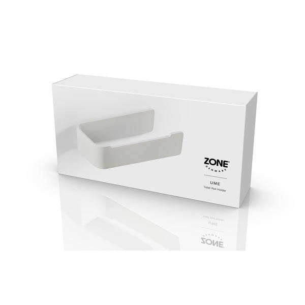 Suport pentru hârtie igienică alb de montat pe perete din metal Ume – Zone-image-3