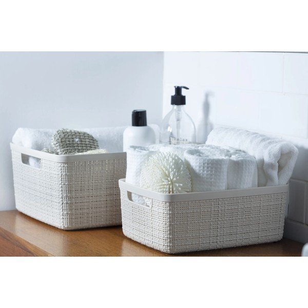 Coș de depozitare de depozitare din plastic Jute – Curver-image-1