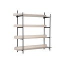 Raft negru/gri etajat din metal 60 cm Reina Cuatro – PT LIVING