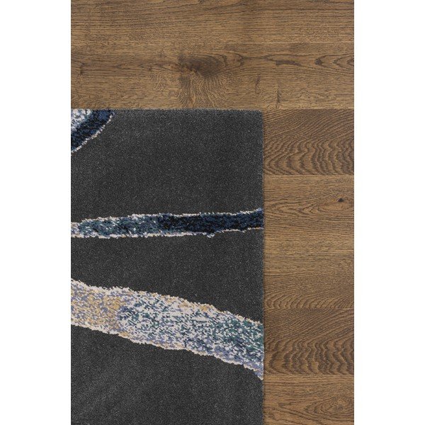 Covor albastru închis din lână 133x180 cm Sticks – Agnella-image-3