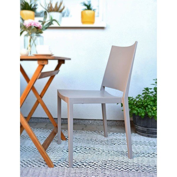 Scaun de grădină gri din plastic Mosk – Rojaplast-image-1