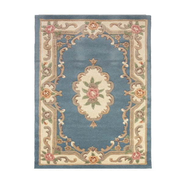 Covor din lână Flair Rugs Aubusson, 120 x 180 cm, albastru