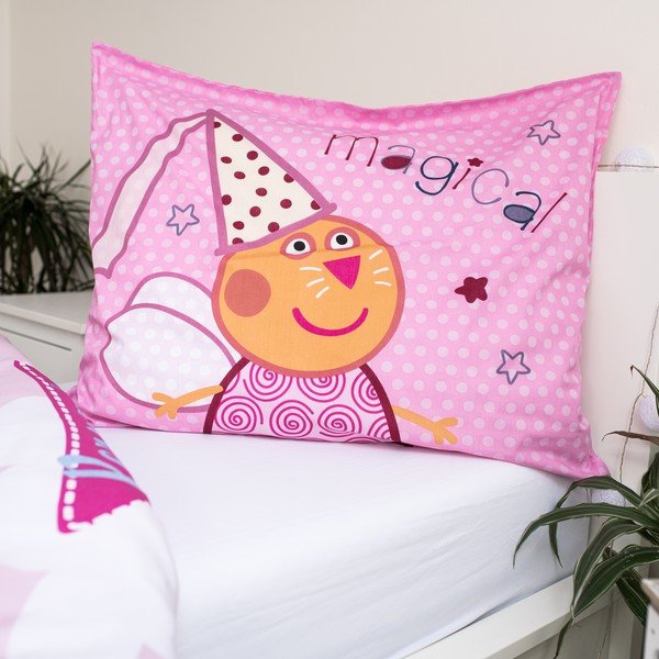 Lenjerie de pat din bumbac pentru copii Jerry Fabrics Peppa Pig, 140 x 200 cm, roz-image-4
