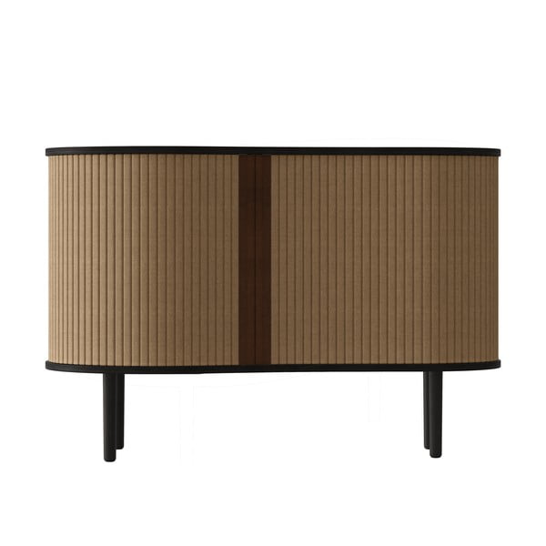 Comodă maro/maro deschis joasă cu aspect de lemn de stejar cu ușă glisantă 100x67 cm Audacious – UMAGE-image-3